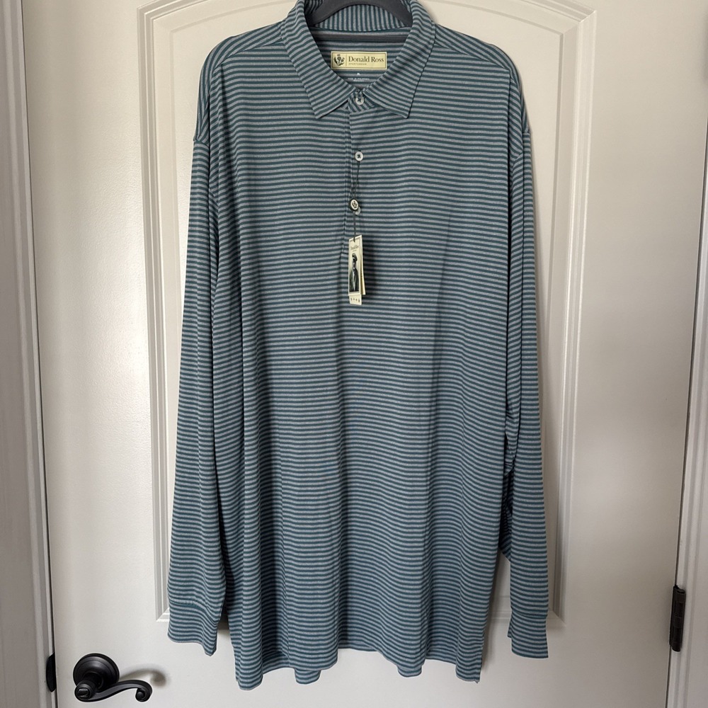Donald Ross Sportswear Polo Golf Shirt Mens XL Long Sleeve Performance NWT 0102